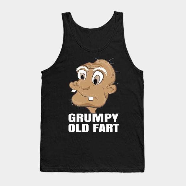 Grumpy Old Fart Funny Fathers Day Gift For Dad Tank Top by Crimsonwolf28